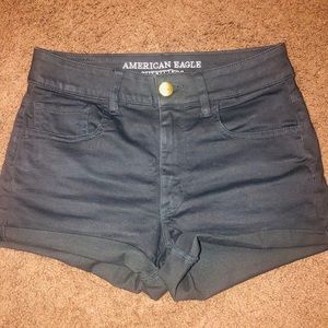 🔥 American Eagle high waisted black cuffed shorts